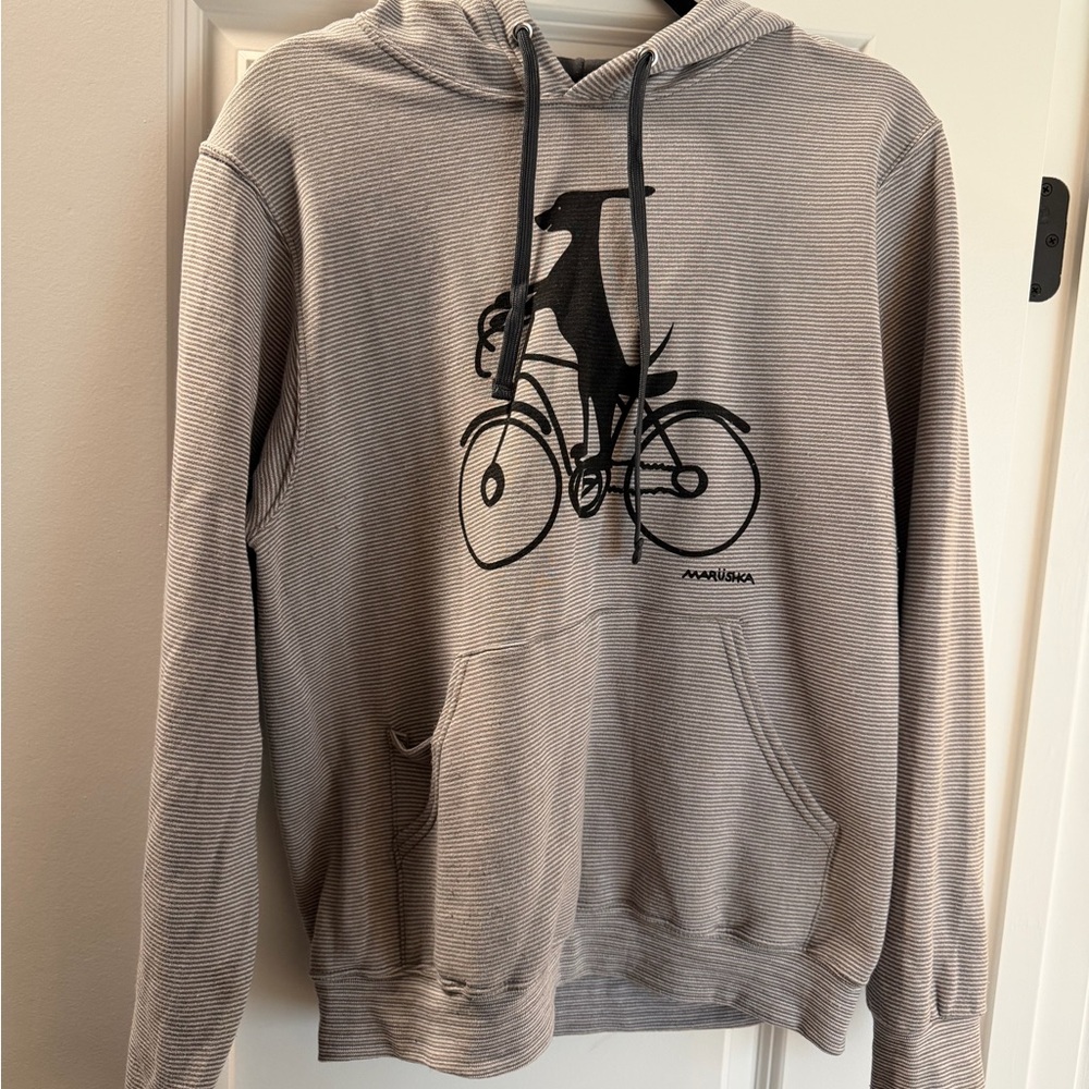Women’s Marushka Hoodie with Dog Bicycle Graphic
